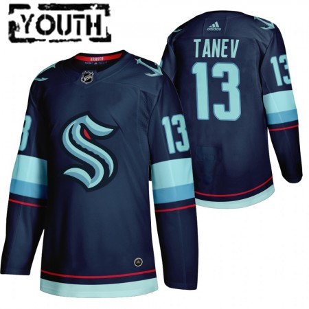Seattle Kraken Brandon Tanev 13 2021-22 Navy Authentic Shirt - Kinderen